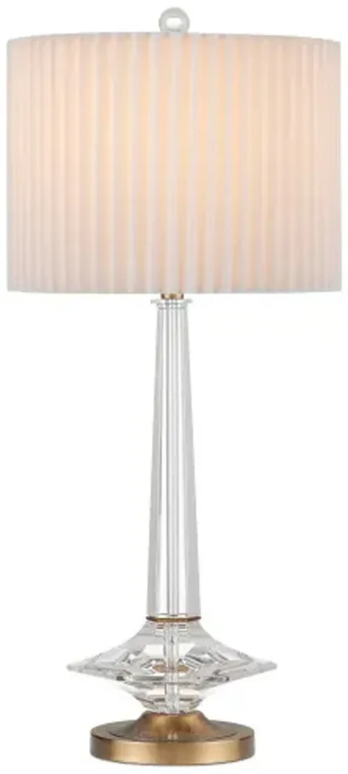 Anton Table Lamp - Crystal/Antique Brass - Currey & Company - Clear