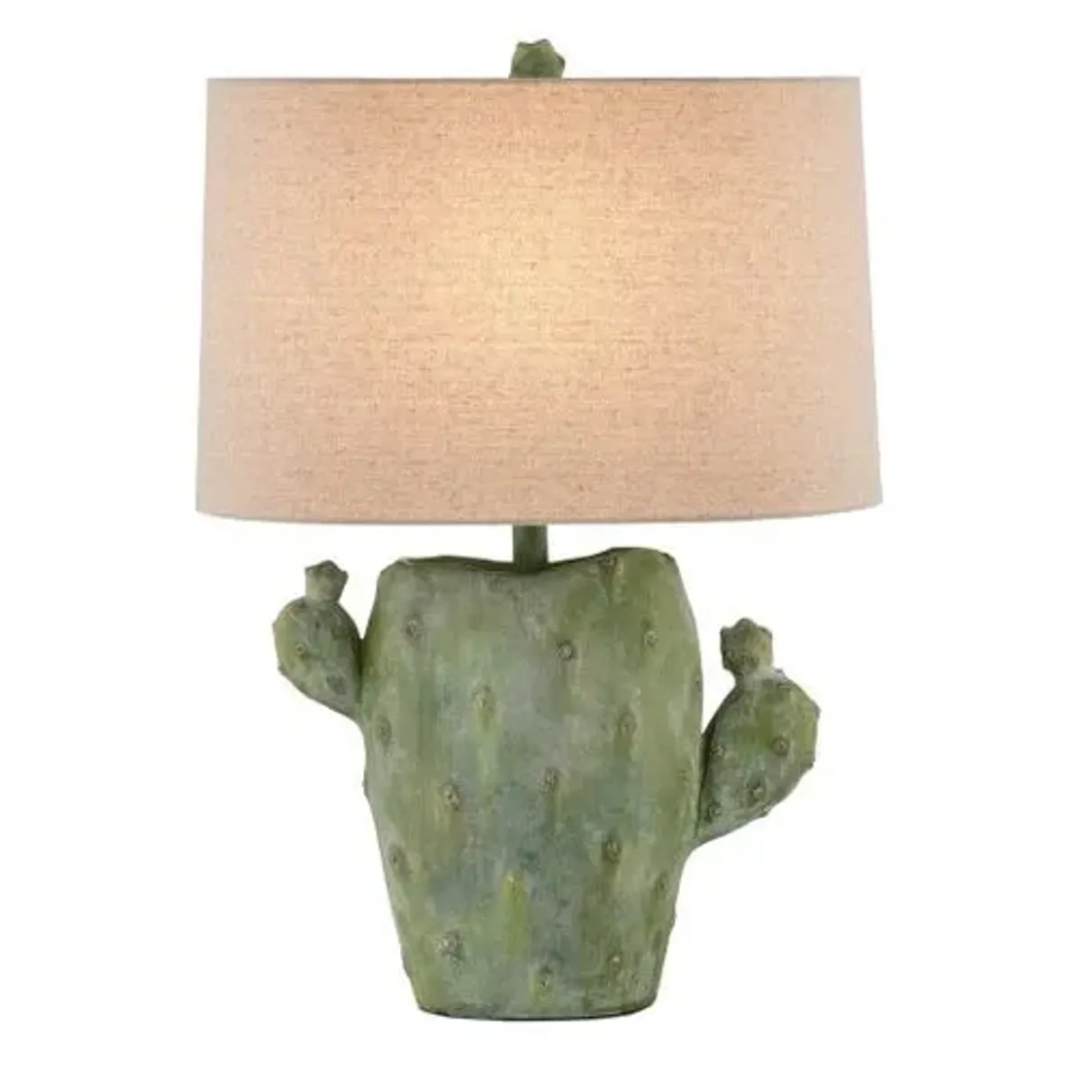 Cactus Table Lamp - Antiqued Green - Currey & Company