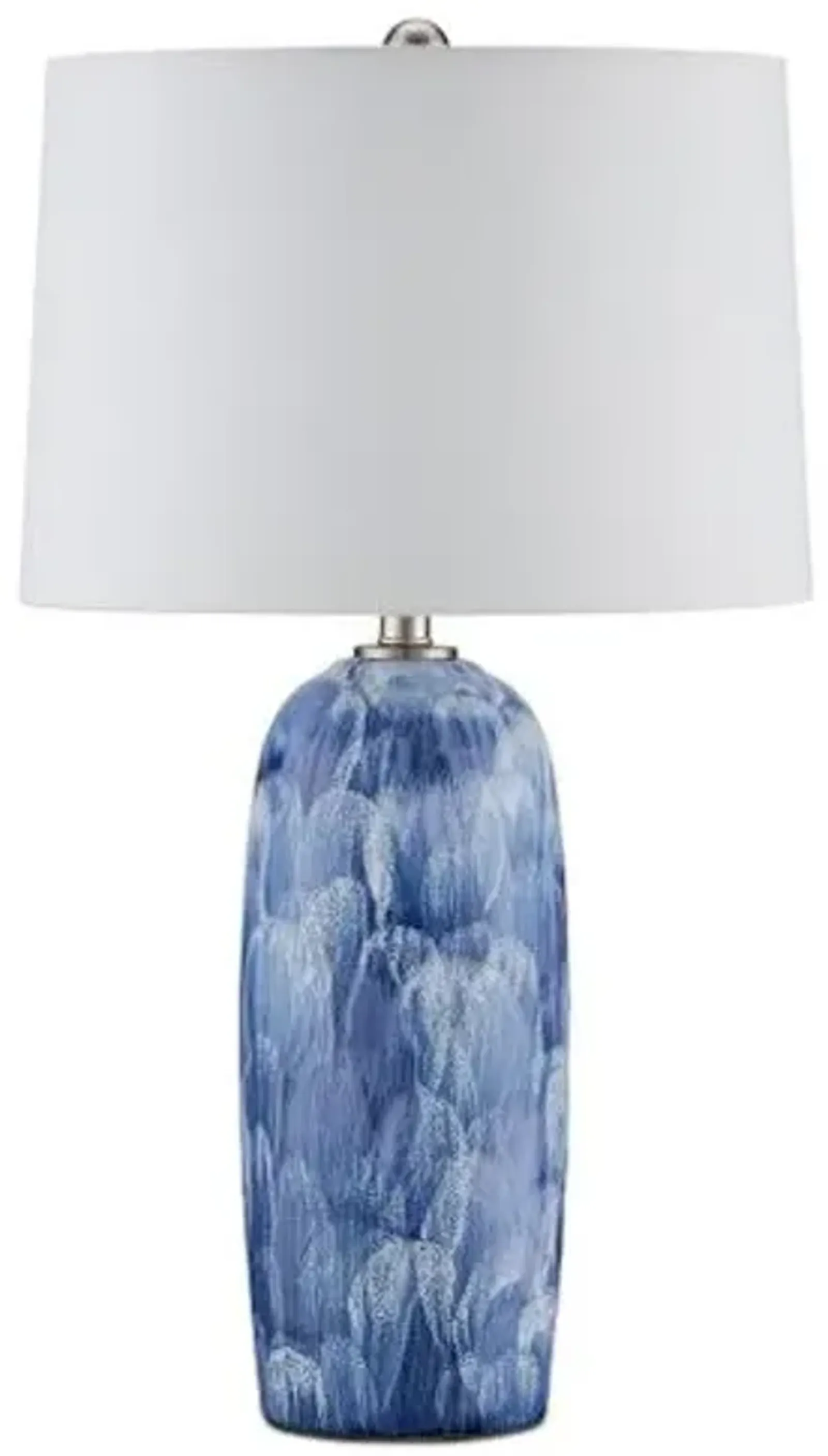 Pallas Table Lamp - Blue/White - Currey & Company