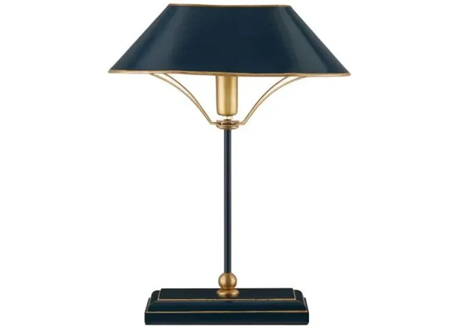 Daphne Table Lamp - Navy/Gold - Currey & Company - Blue