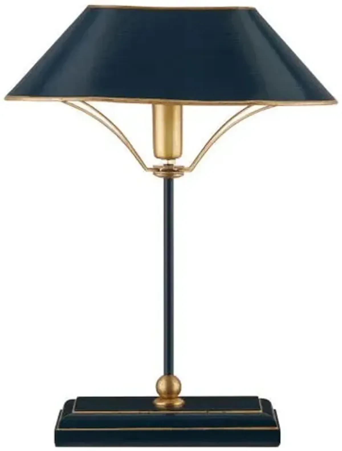 Daphne Table Lamp - Navy/Gold - Currey & Company - Blue