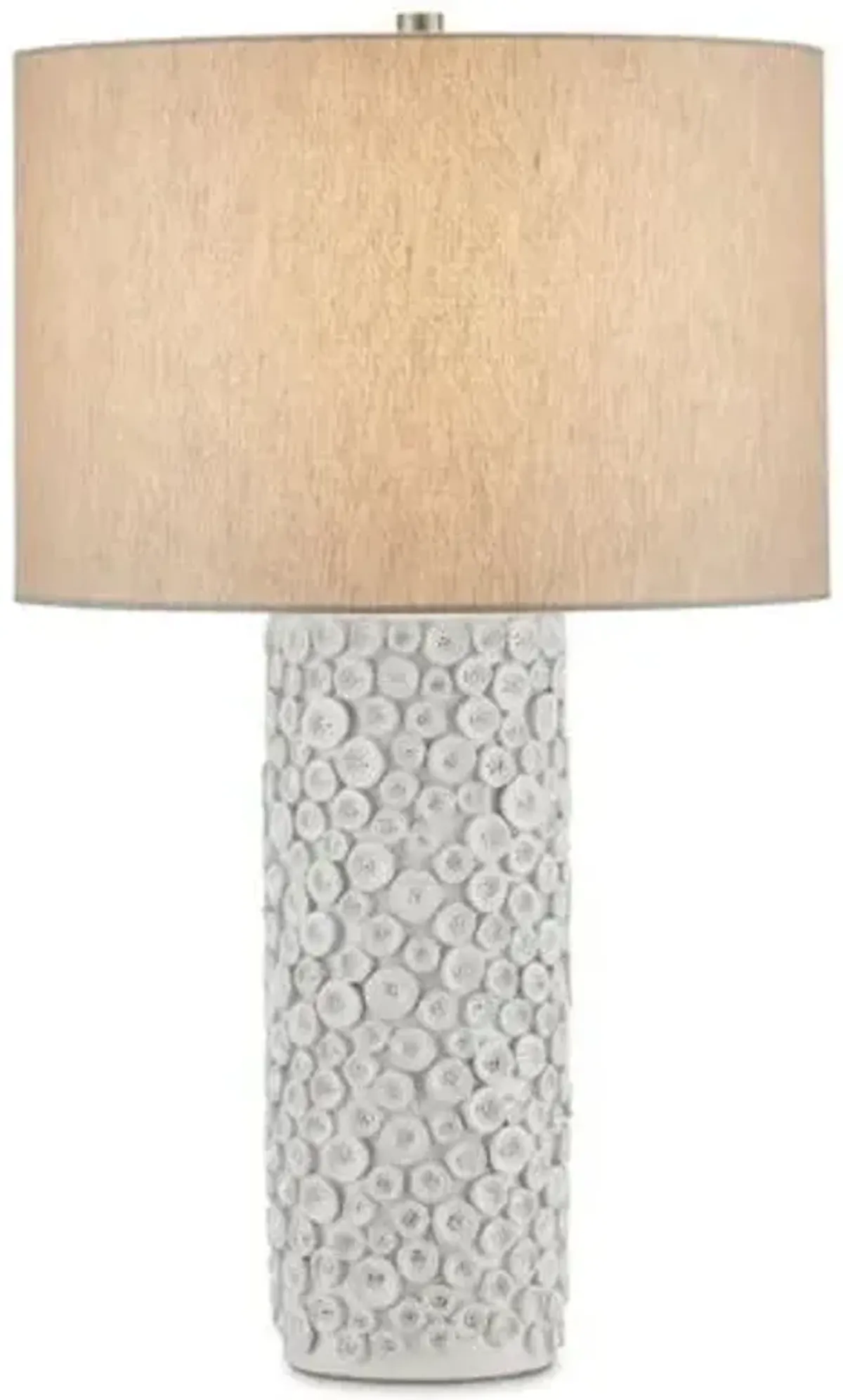 Buttons Plug-in Table Lamp - Gloss White - Currey & Company