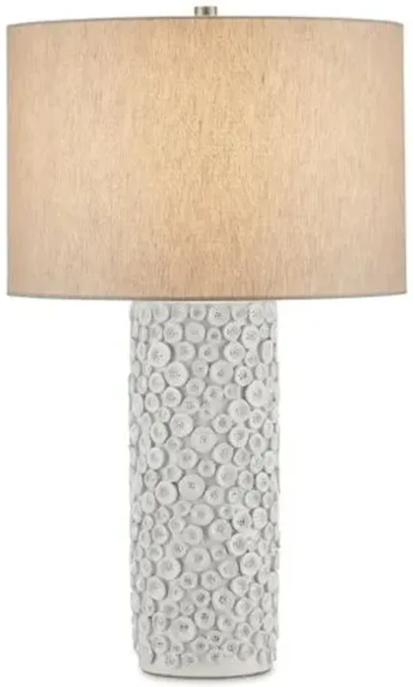 Buttons Table Lamp - Gloss White - Currey & Company