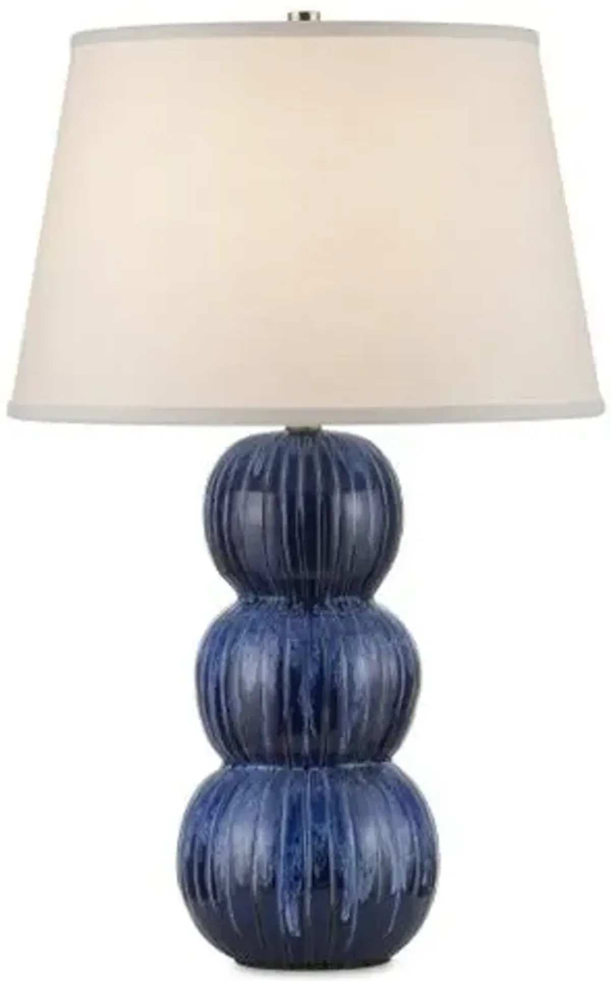 Salacia Table Lamp - Satin Blue - Currey & Company