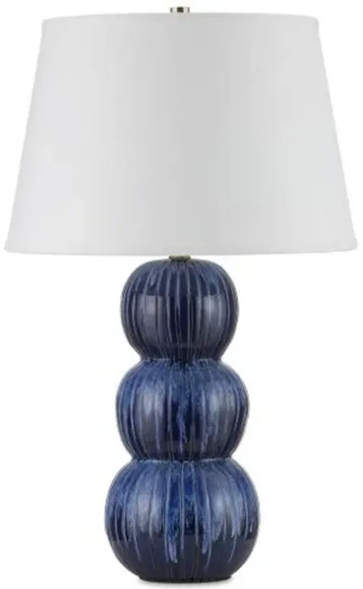 Salacia Table Lamp - Satin Blue - Currey & Company