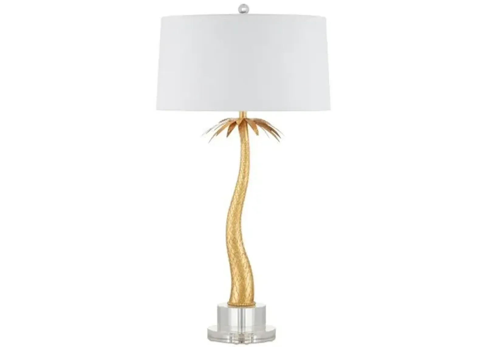 Mazari Palm Tree Table Lamp - Gold - Currey & Company