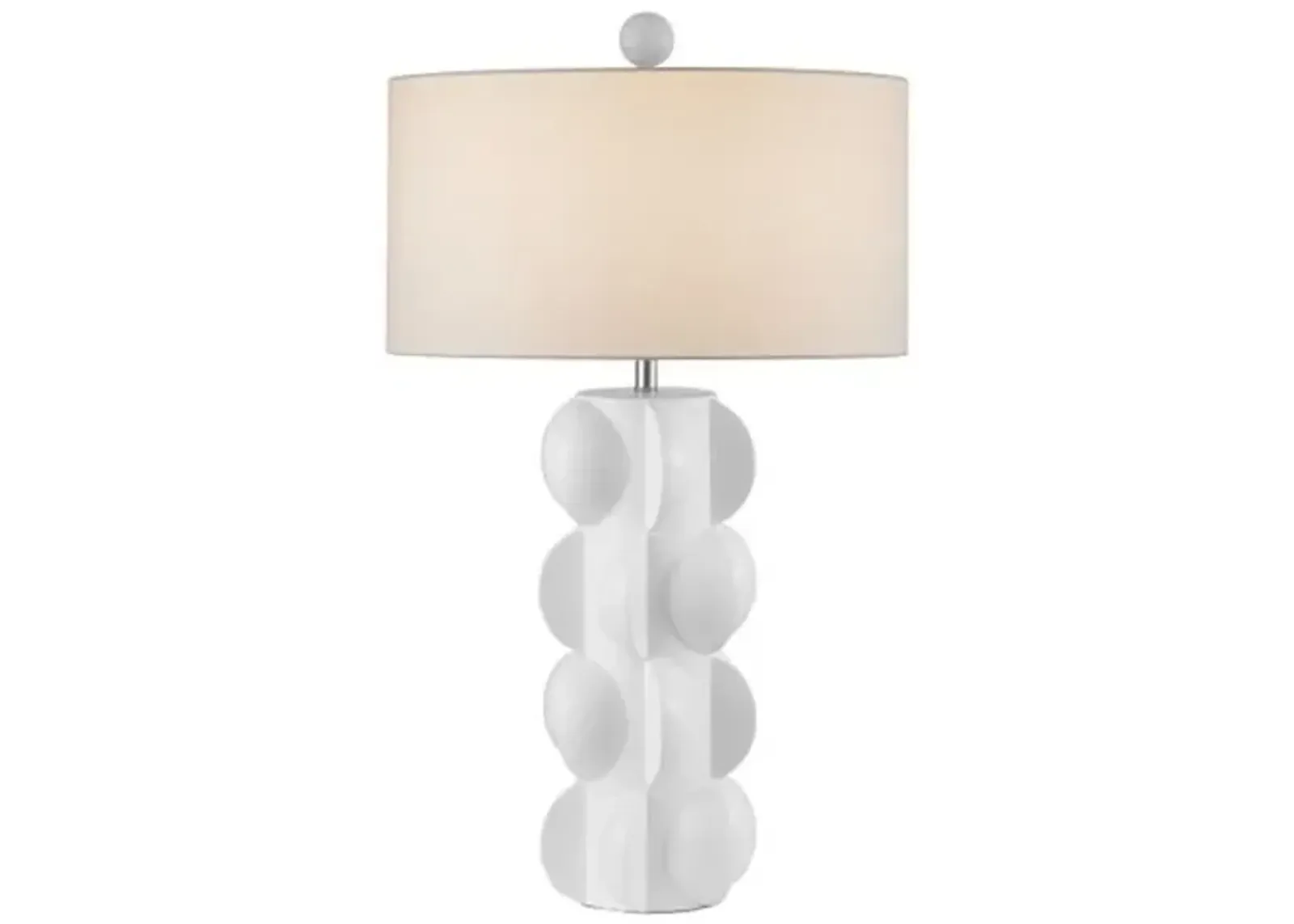 Salizzole Table Lamp - White Satin - Currey & Company