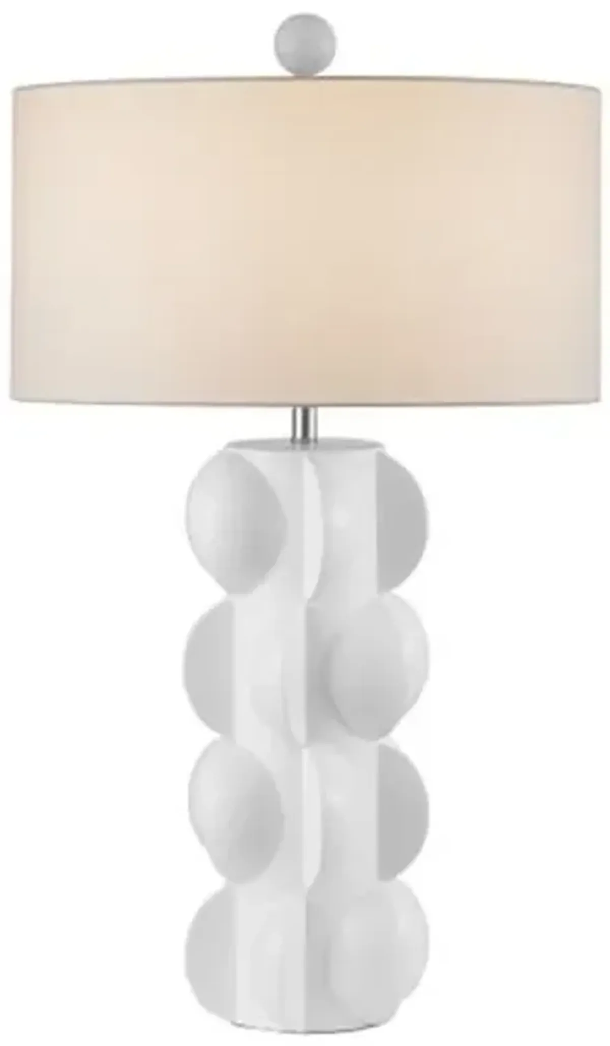 Salizzole Table Lamp - White Satin - Currey & Company