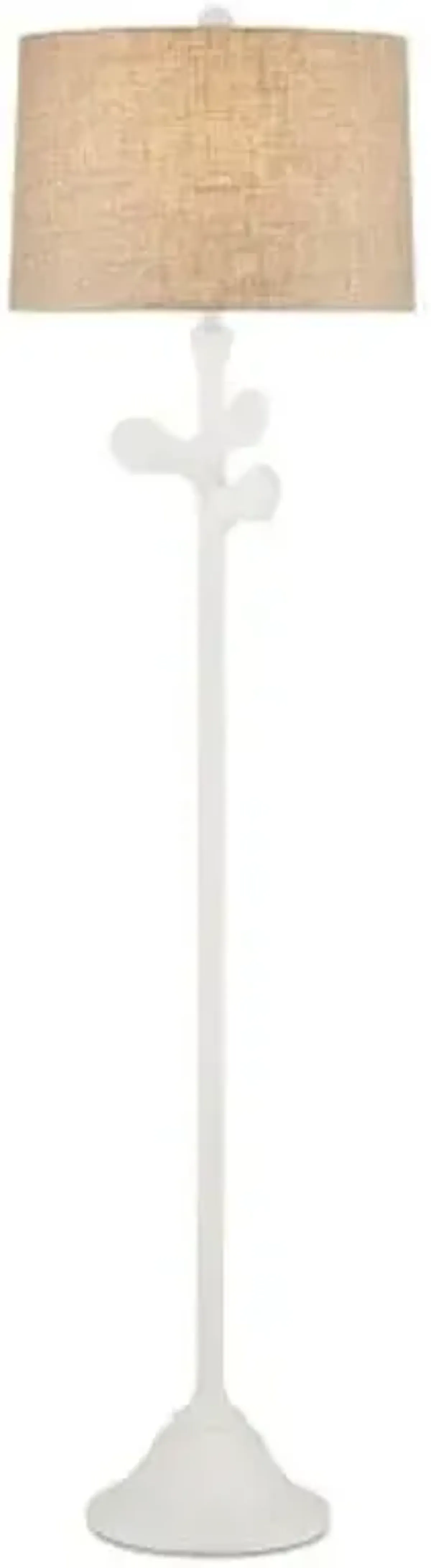 Charny Floor Lamp - Gesso White - Currey & Company