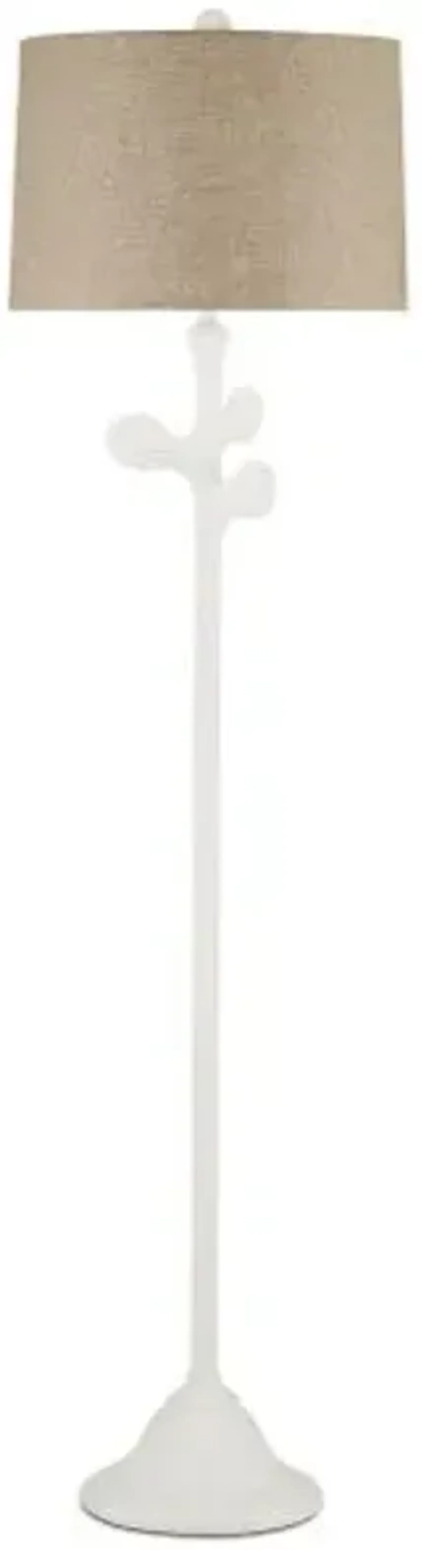 Charny Floor Lamp - Gesso White - Currey & Company