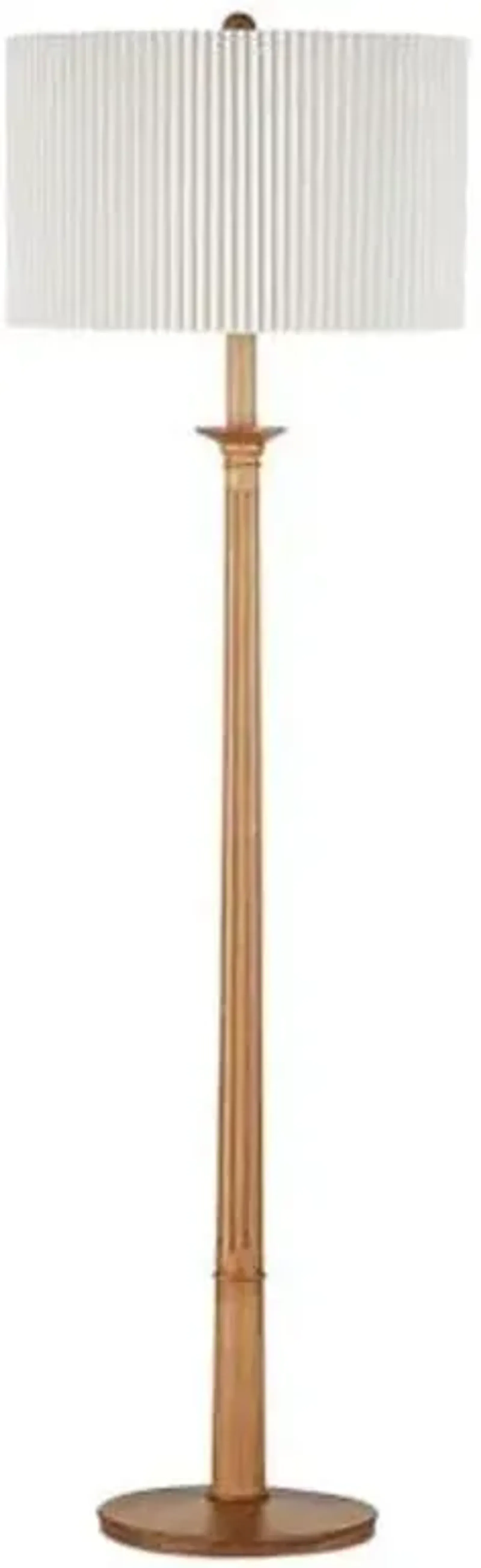 Mitford Wood Floor Lamp - Natural - Currey & Company