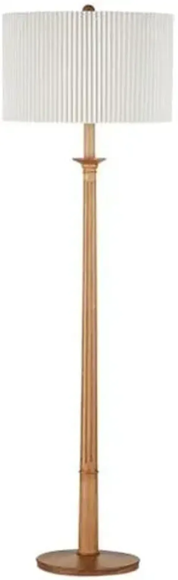 Mitford Wood Floor Lamp - Natural - Currey & Company