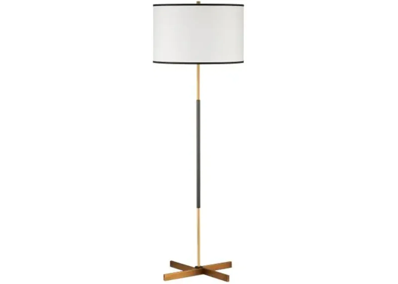 Willoughby Plug-in Floor Lamp - Brass/Oil Rubbed Bronze - Currey & Company