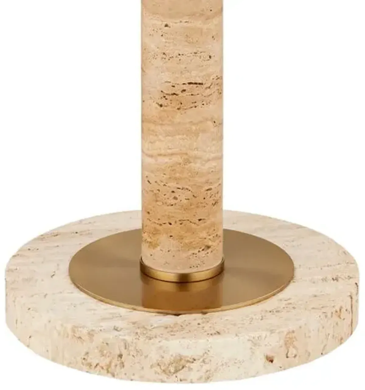 Miles Plug-in Floor Lamp - Brass/Natural - Currey & Company