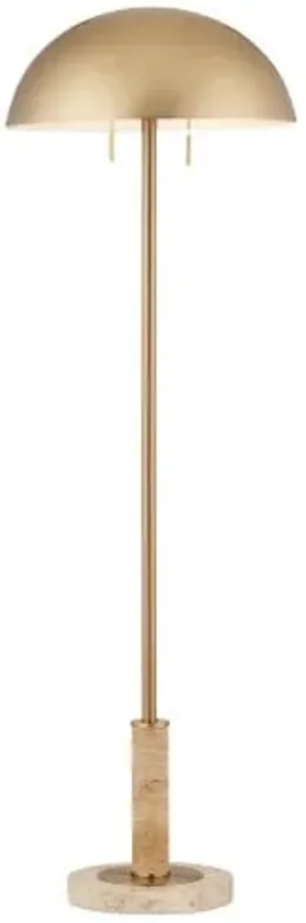 Miles Plug-in Floor Lamp - Brass/Natural - Currey & Company