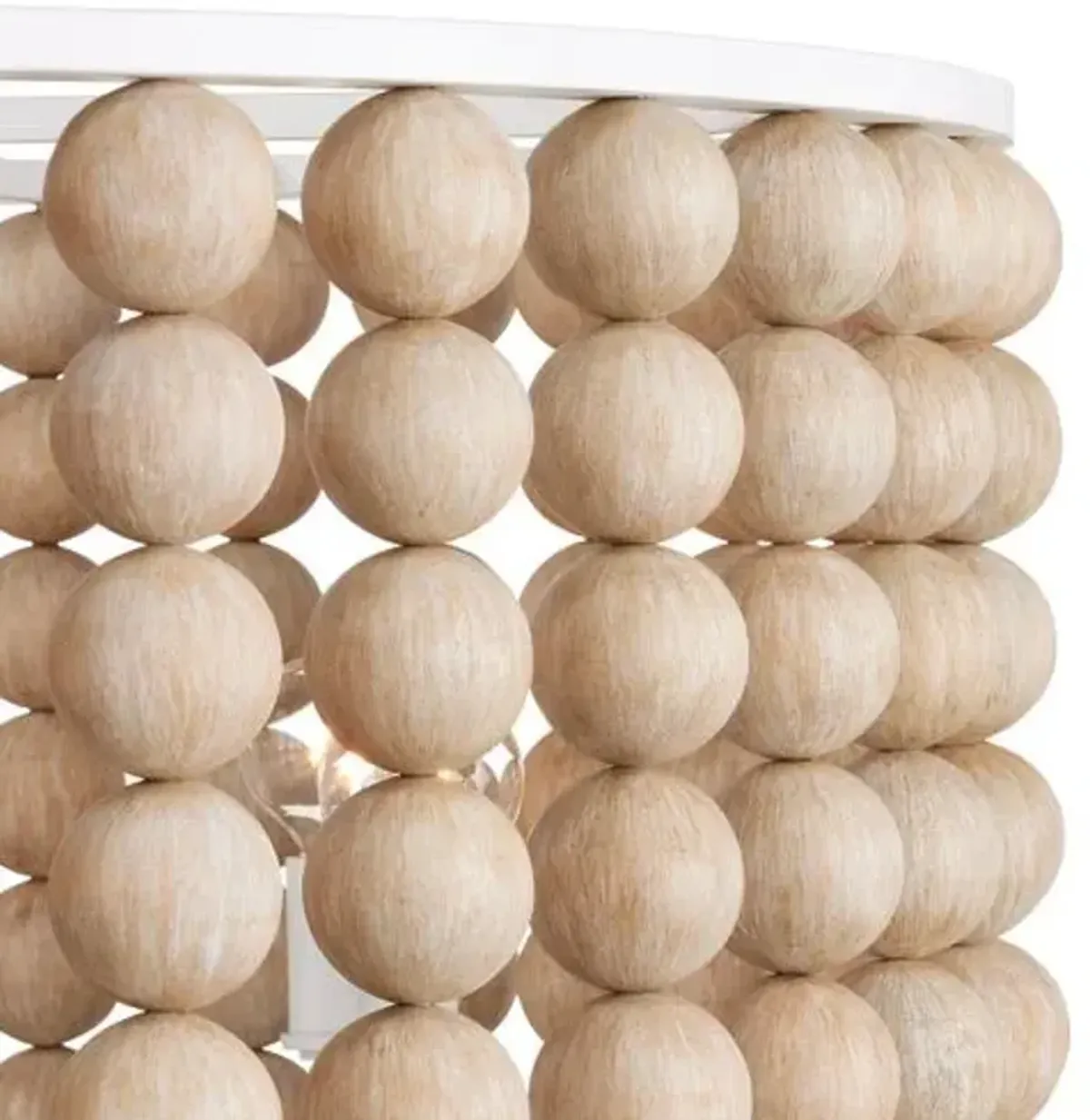 Holcroft Beaded Chandelier - Sandstone/Sugar White - Currey & Company - Beige