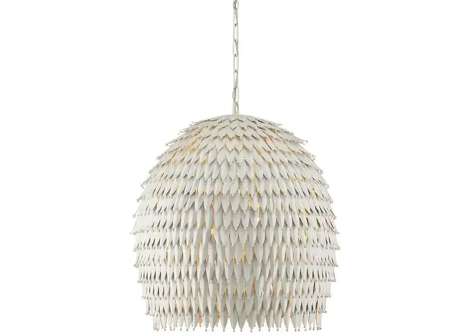 Overlay Pendant - White - Currey & Company