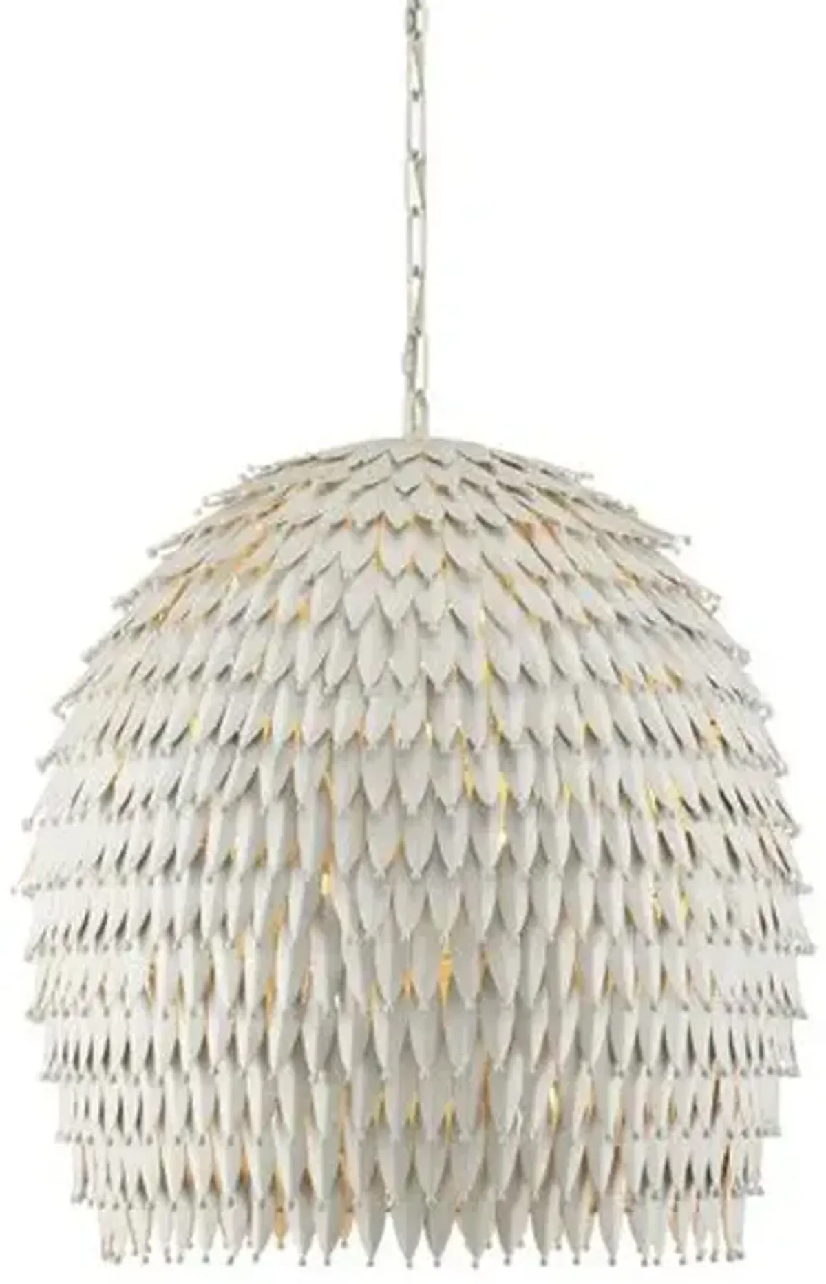 Overlay Pendant - White - Currey & Company