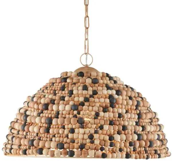 Medley Beaded Pendant - Coco Cream - Currey & Company - Ivory