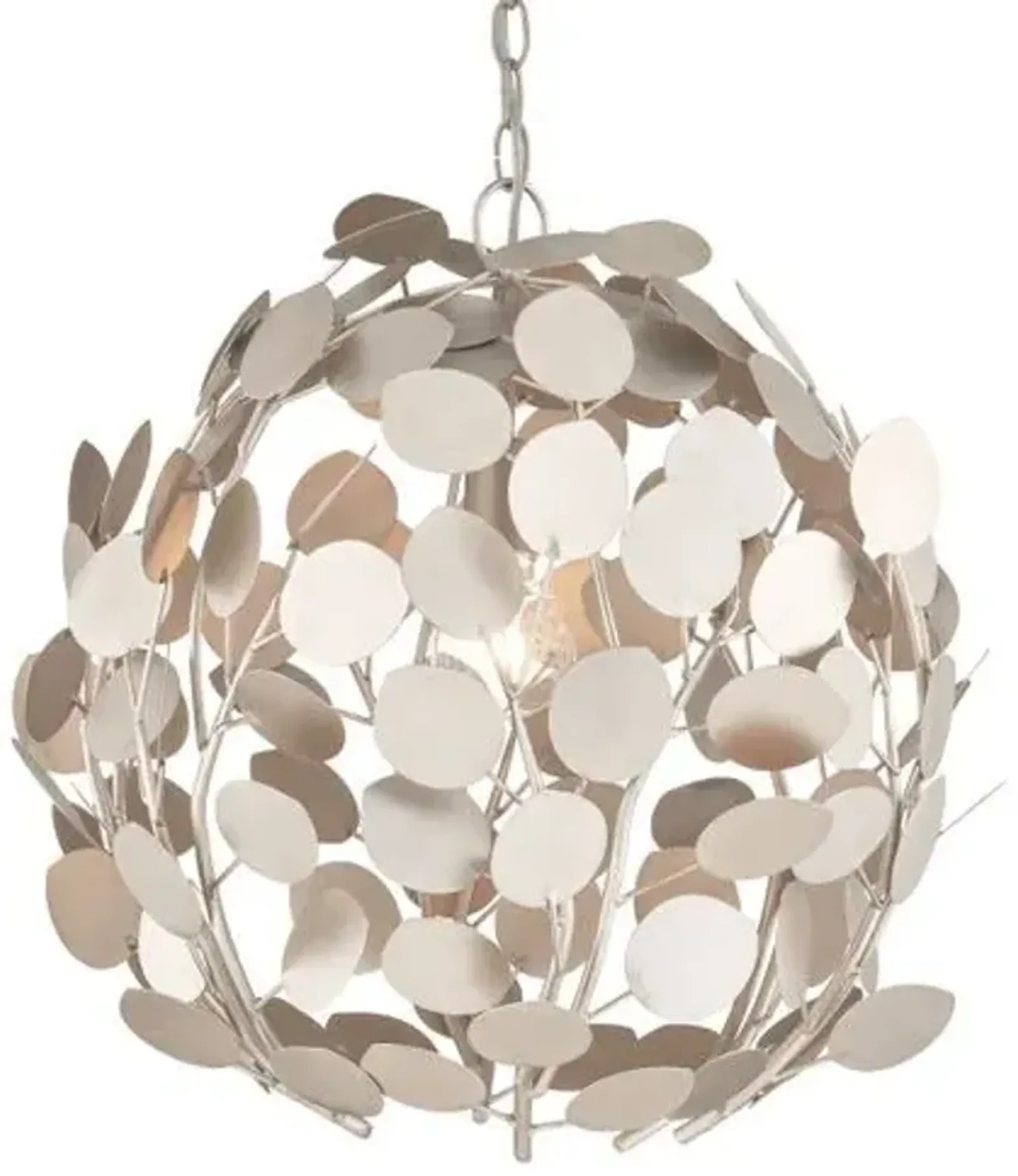 Lunaria Orb Chandelier - Silver - Currey & Company - Black