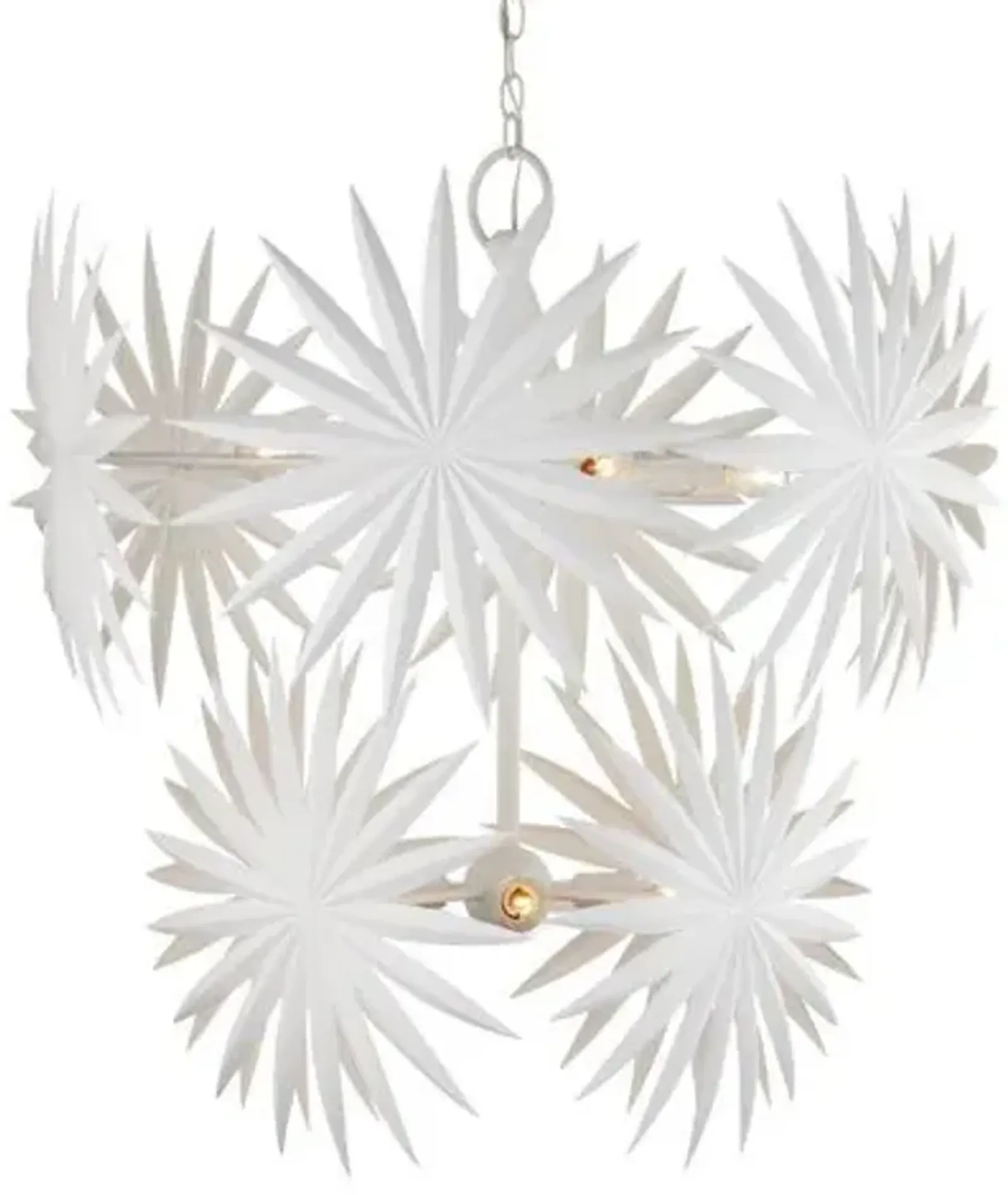 Bismarkia Chandelier - Gesso White - Currey & Company