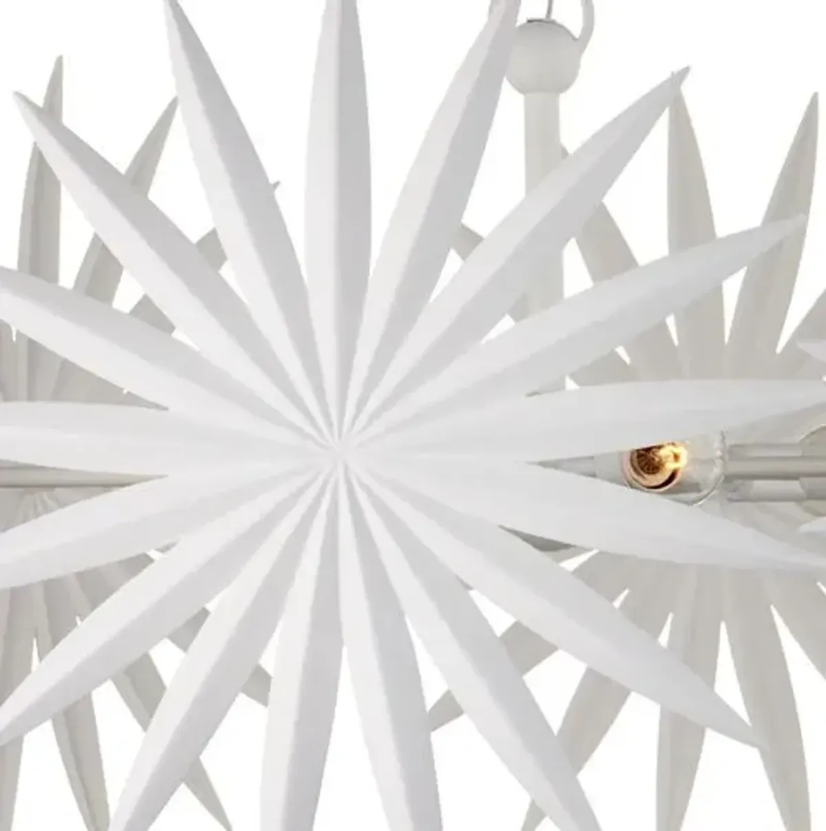Bismarkia Chandelier - Gesso White - Currey & Company