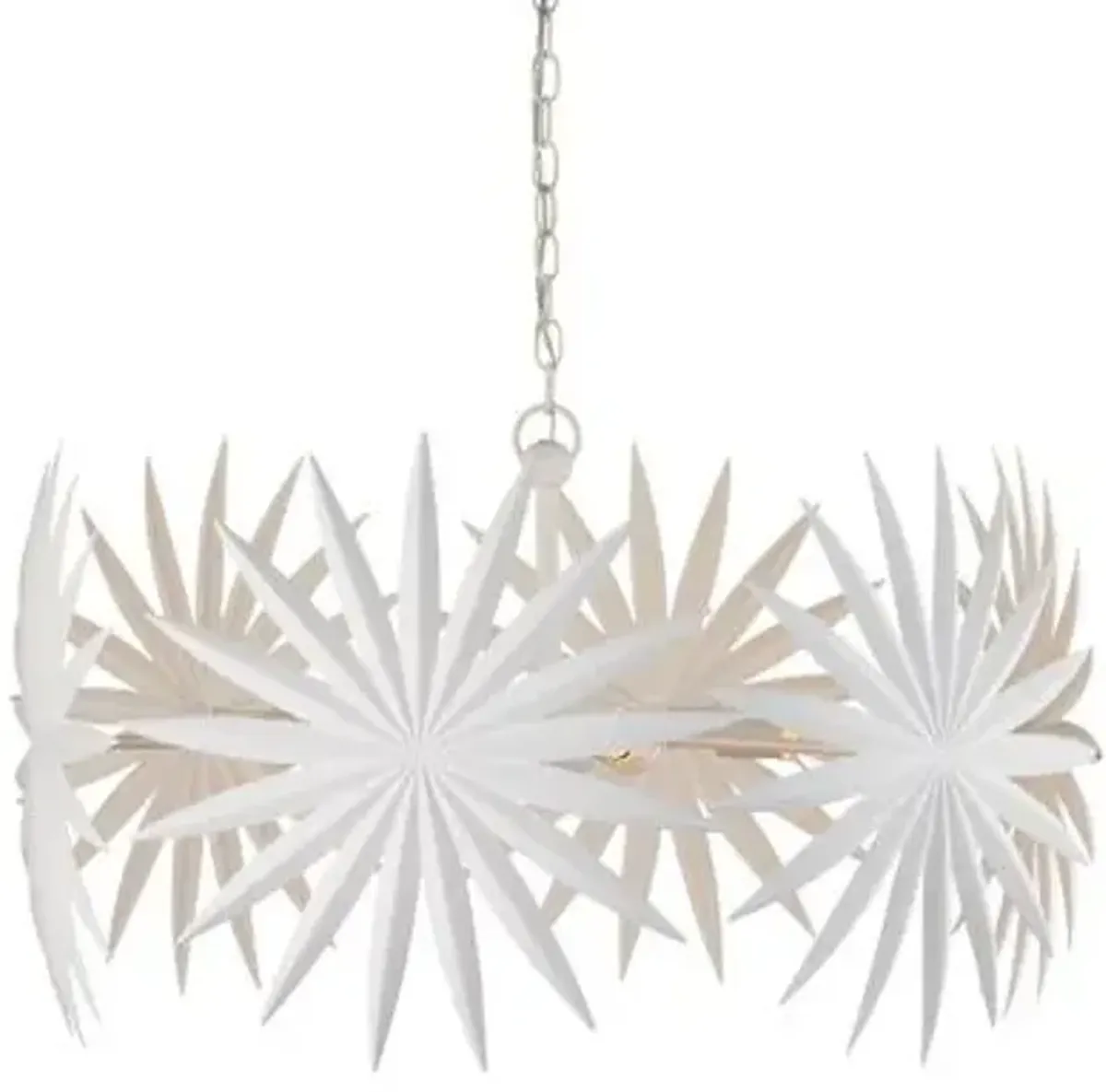 Bismarkia Chandelier - Gesso White - Currey & Company