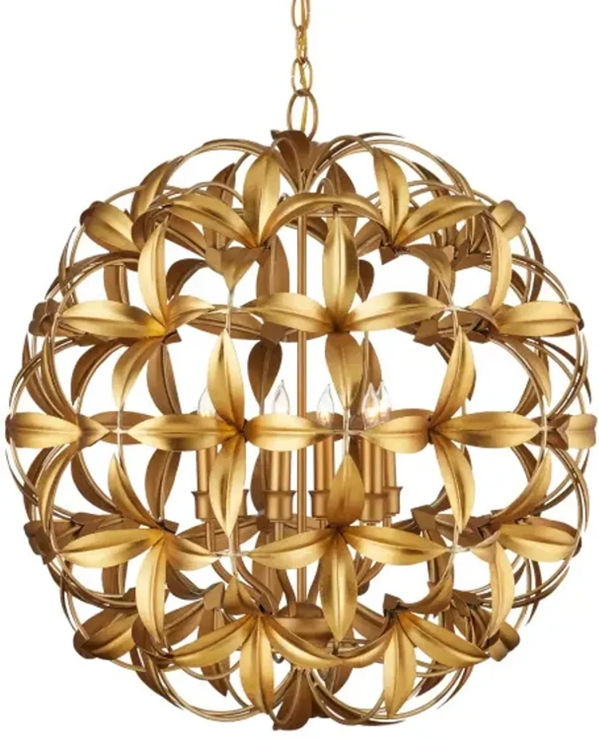Helenium Orb Chandelier - Gold - Currey & Company