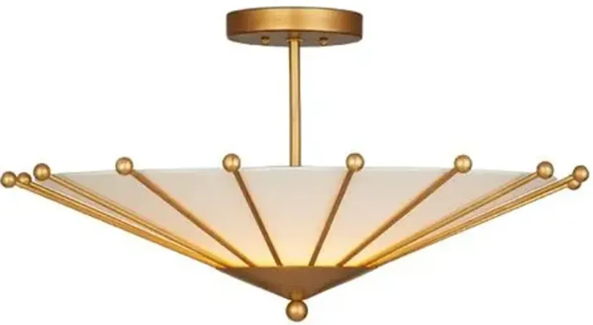 Epoch Semi Flush Mount - Gold - Currey & Company