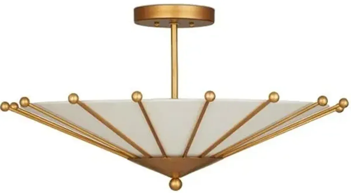 Epoch Semi Flush Mount - Gold - Currey & Company