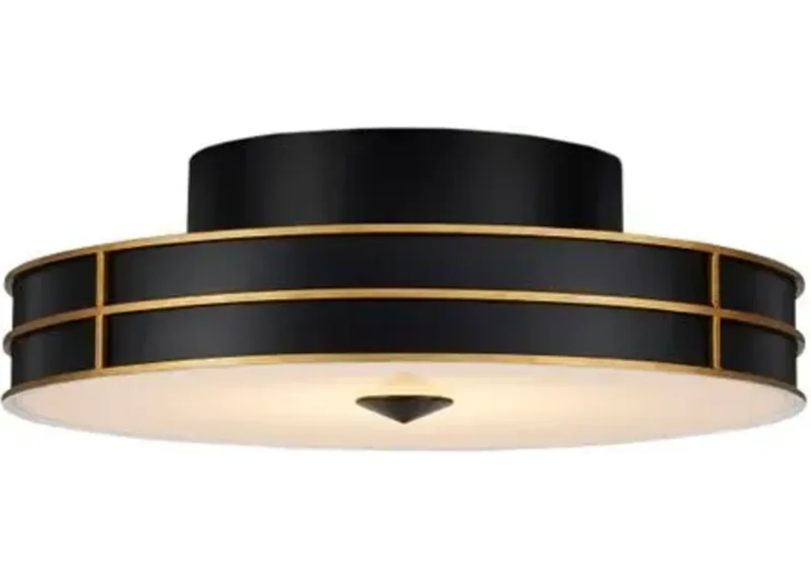 Fielding Flush Mount - Currey & Company - Black