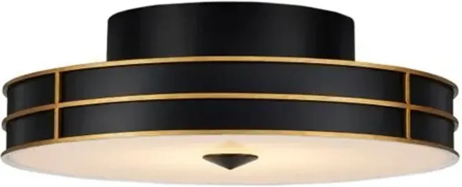 Fielding Flush Mount - Currey & Company - Black