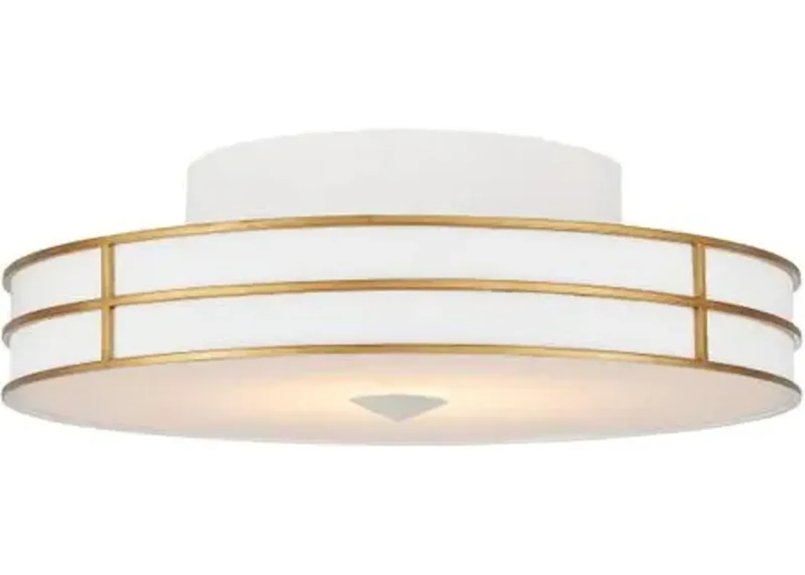 Fielding Flush Mount - Currey & Company - White