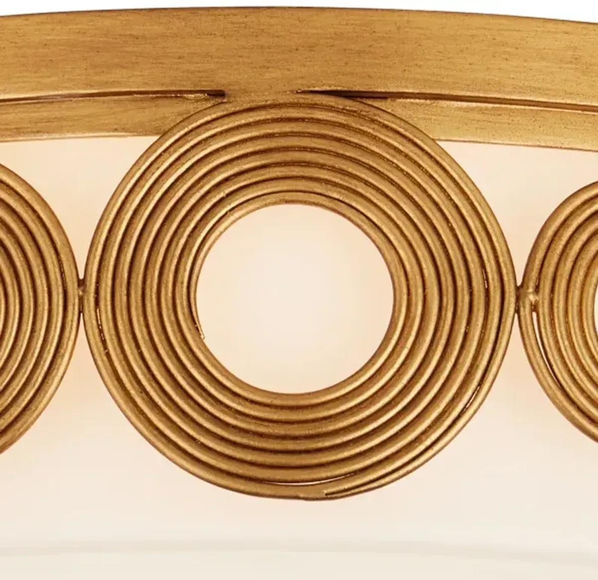 Gyges Flush Mount - Brass/White - Currey & Company