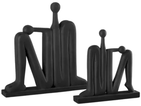 S/2 Abstract Figures, Black