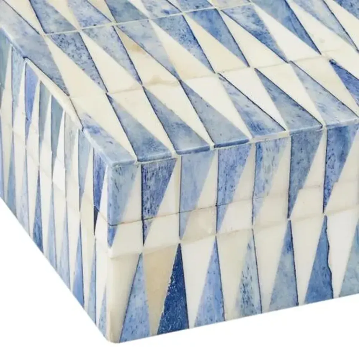 Set of 2 Nadene Bone Inlay Boxes - Blue/White - Currey & Company