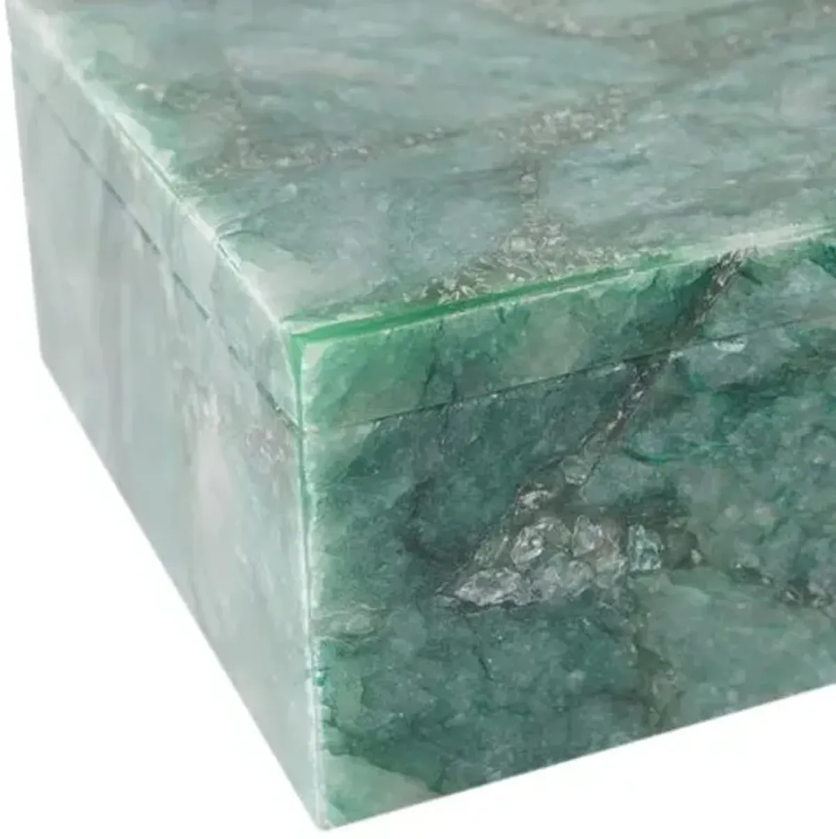 Green Aventurine Box - Natural - Currey & Company