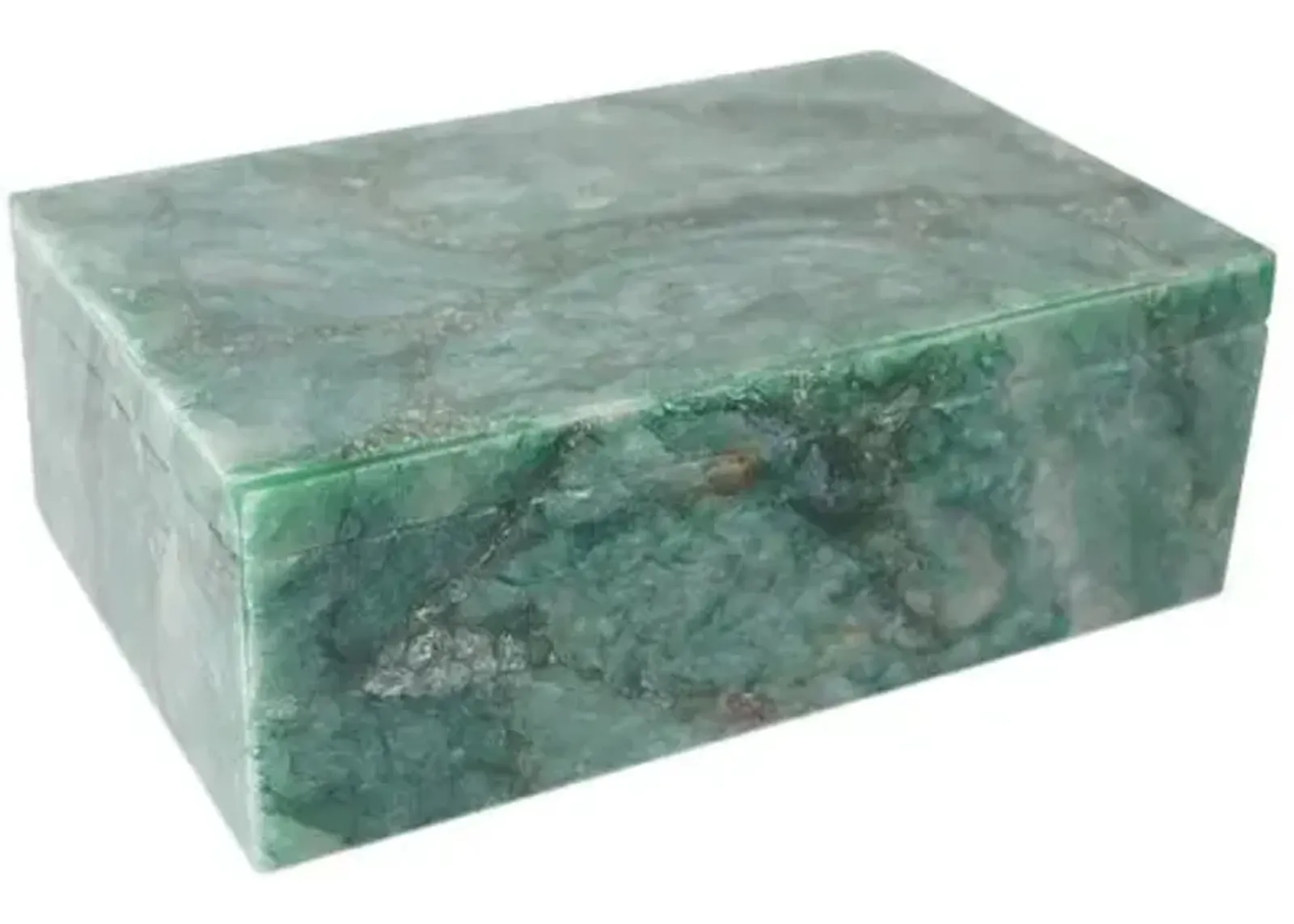 Green Aventurine Box - Natural - Currey & Company