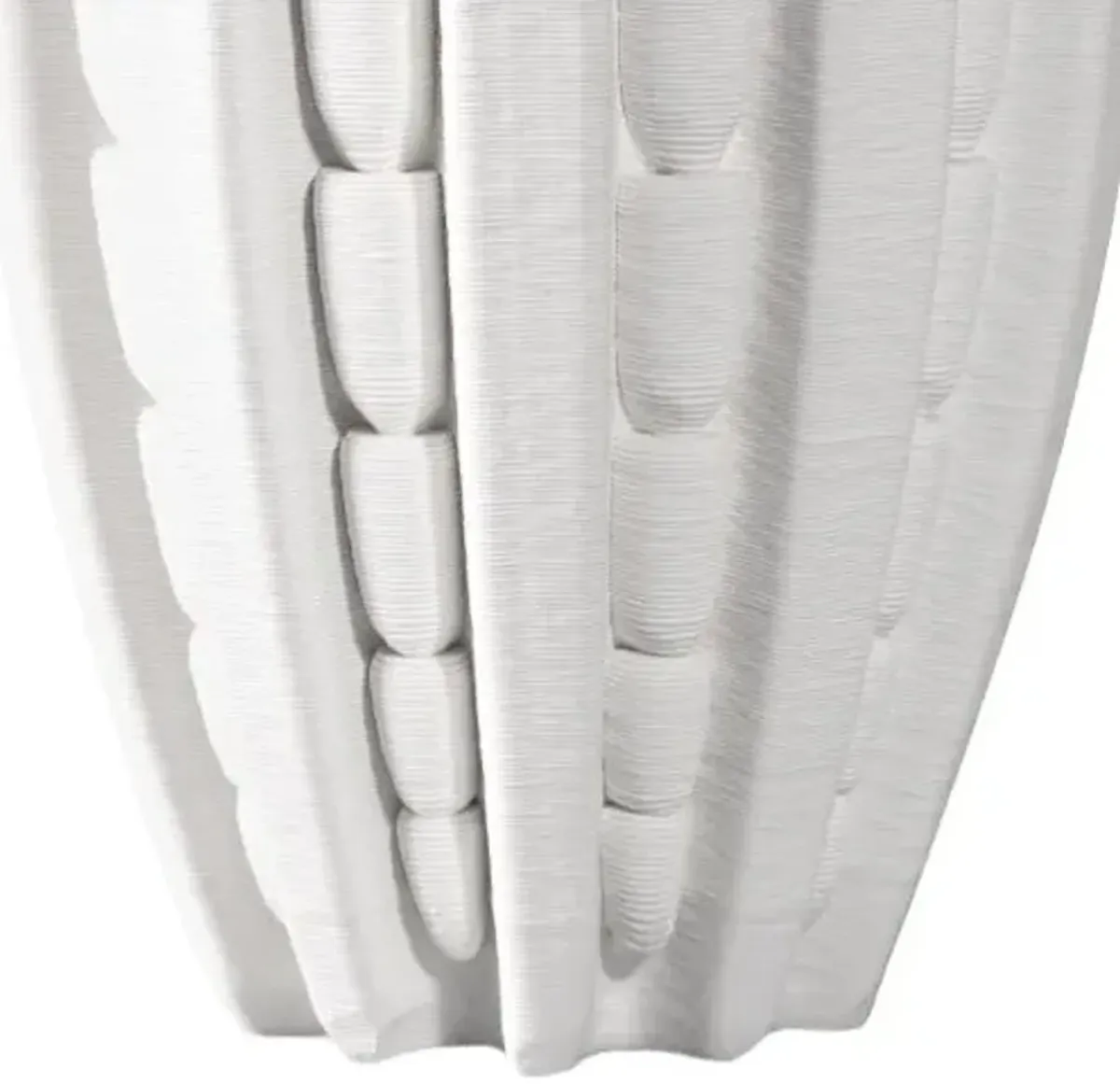 Fluted Vase - White - Currey & Company