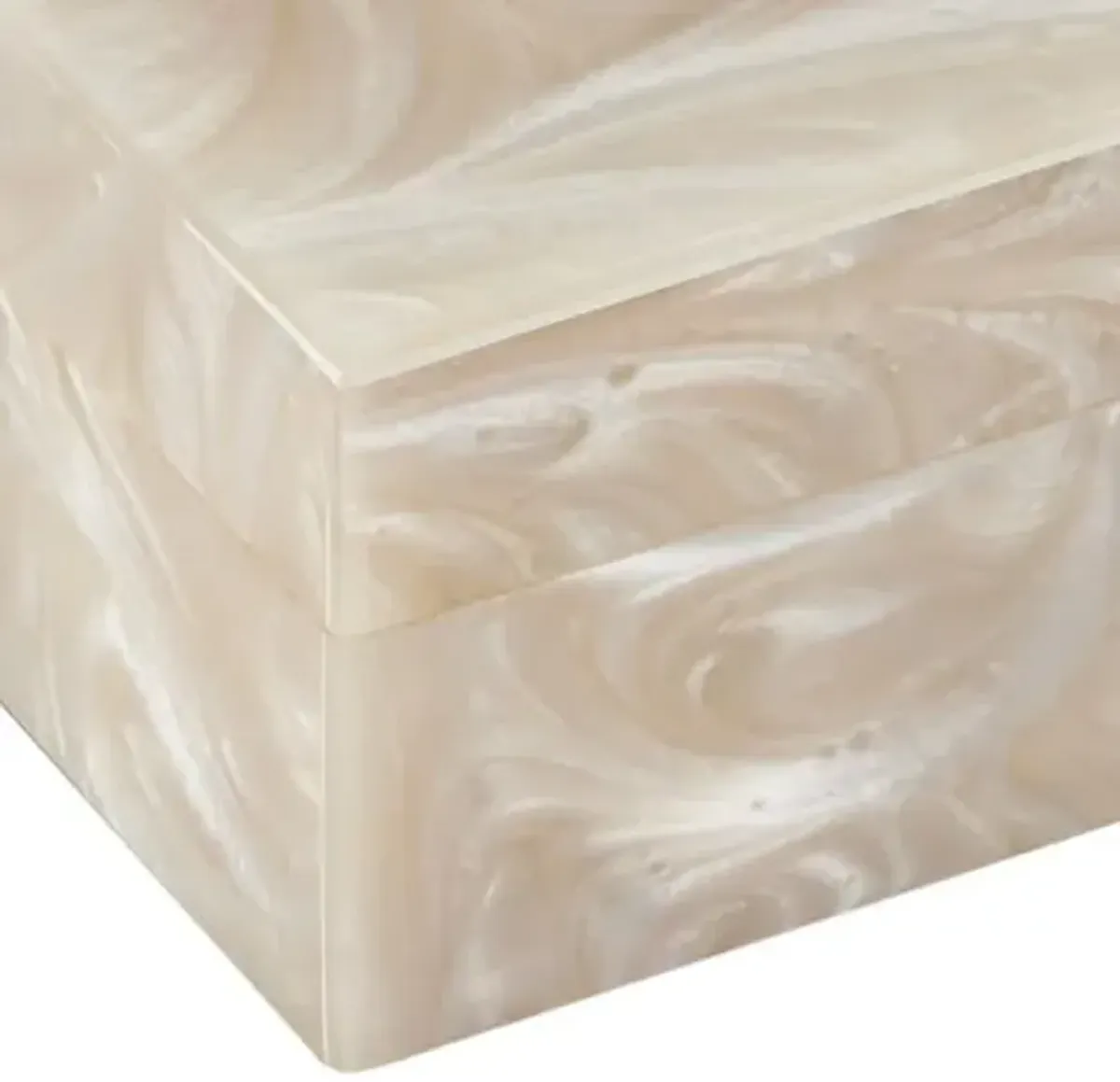 Set of 2 Perlas Swirl Boxes - Ivory/Natural - Currey & Company