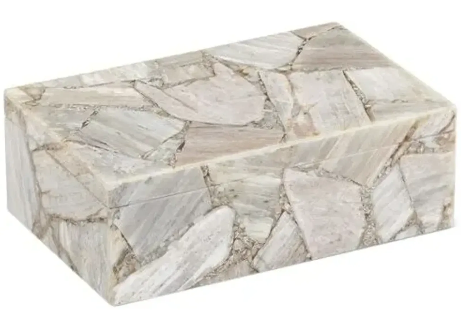 Jossa Aventurine Box - Natural - Currey & Company - Ivory