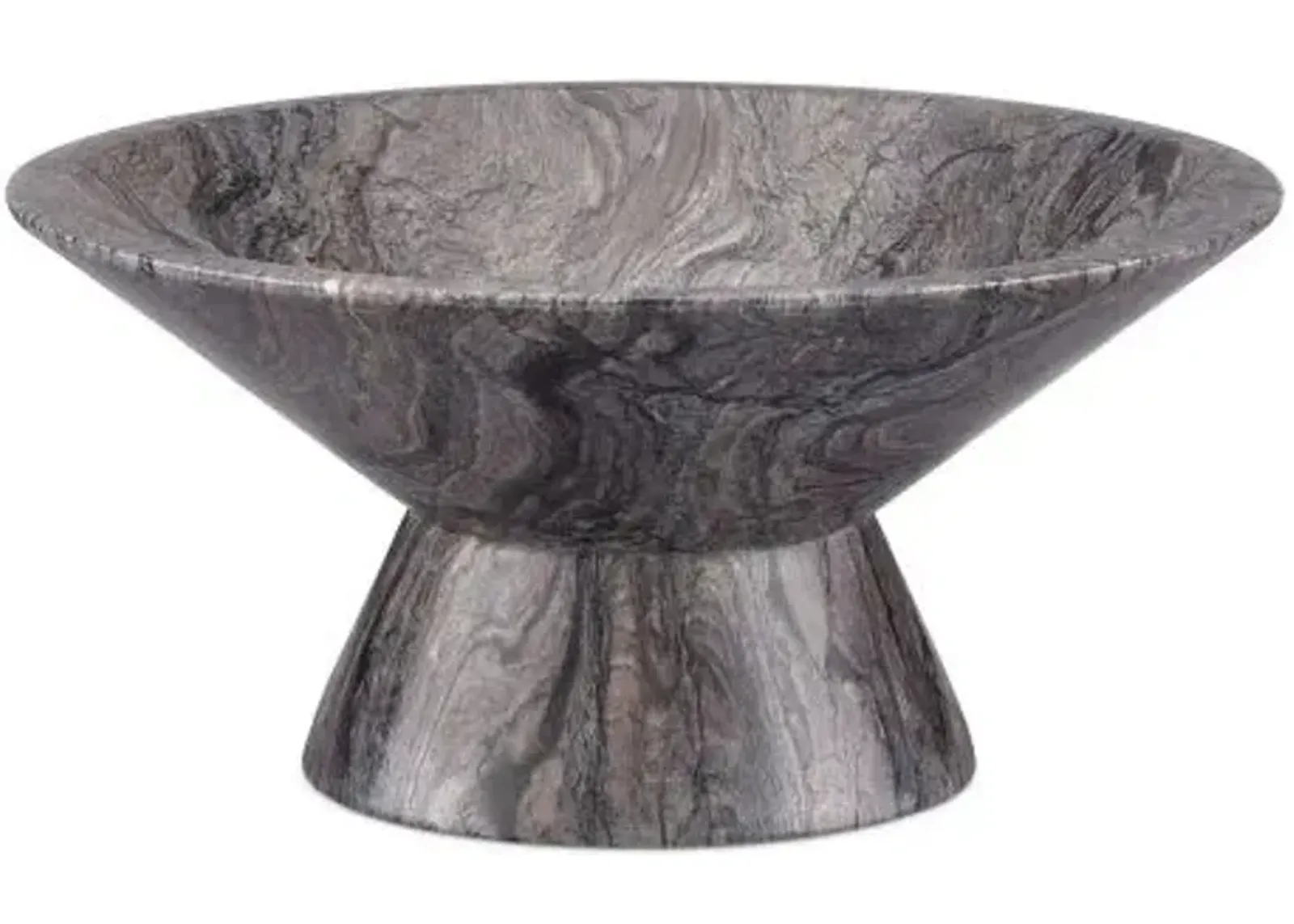 Lubo Marble Bowl - Currey & Company - Gray