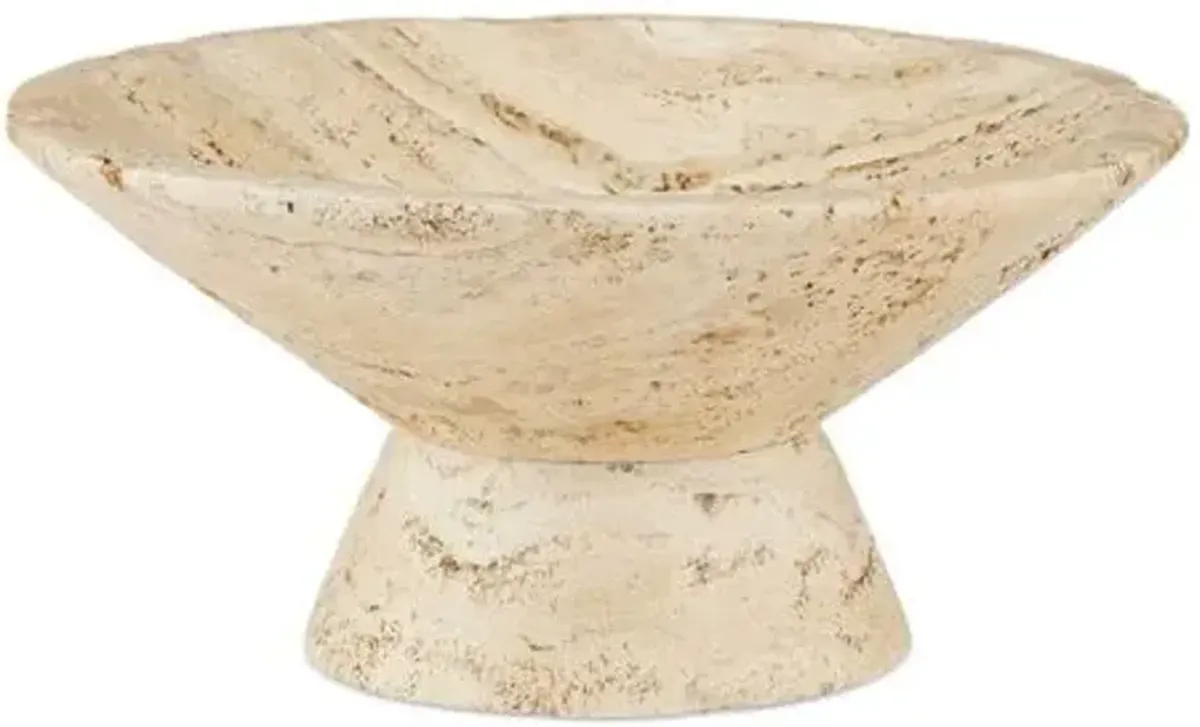 Lubo Marble Bowl - Currey & Company - Brown