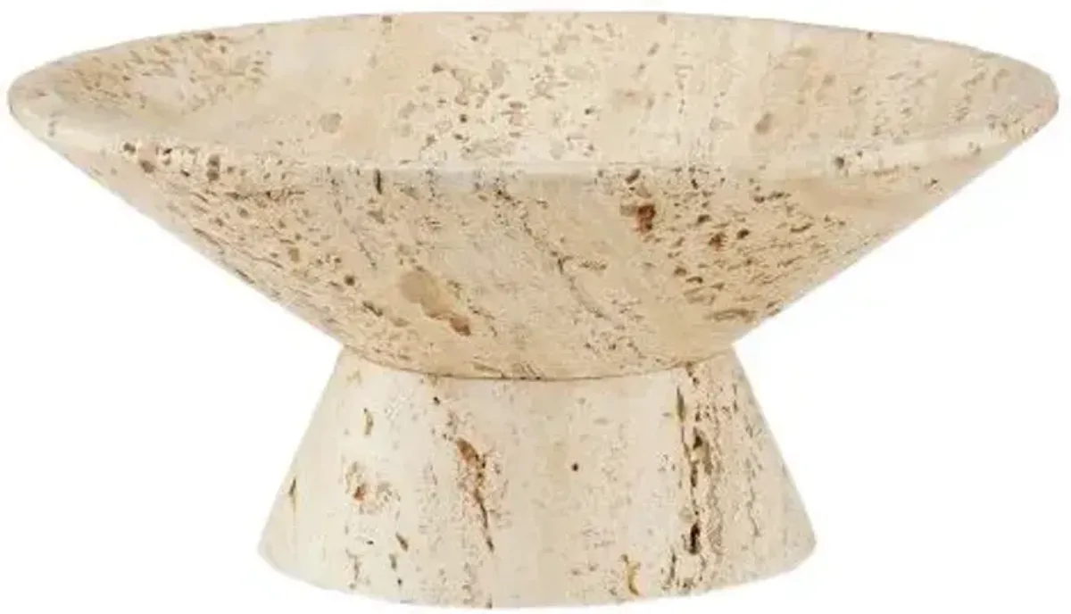 Lubo Marble Bowl - Currey & Company - Brown
