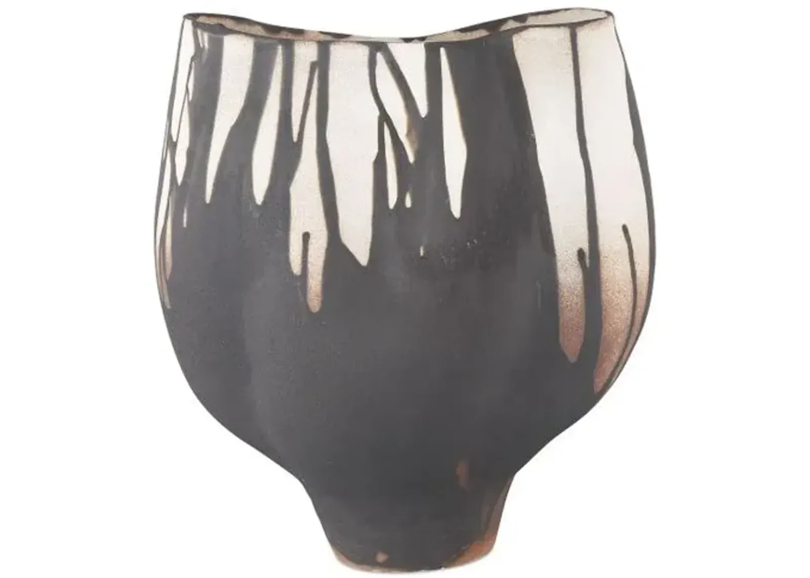 Inoue Vase - Black/White - Currey & Company