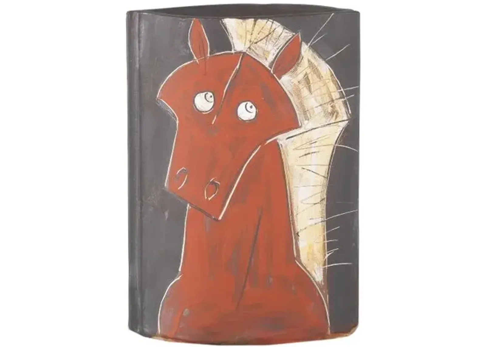 Artistic Horse Vase - Red - Currey & Company