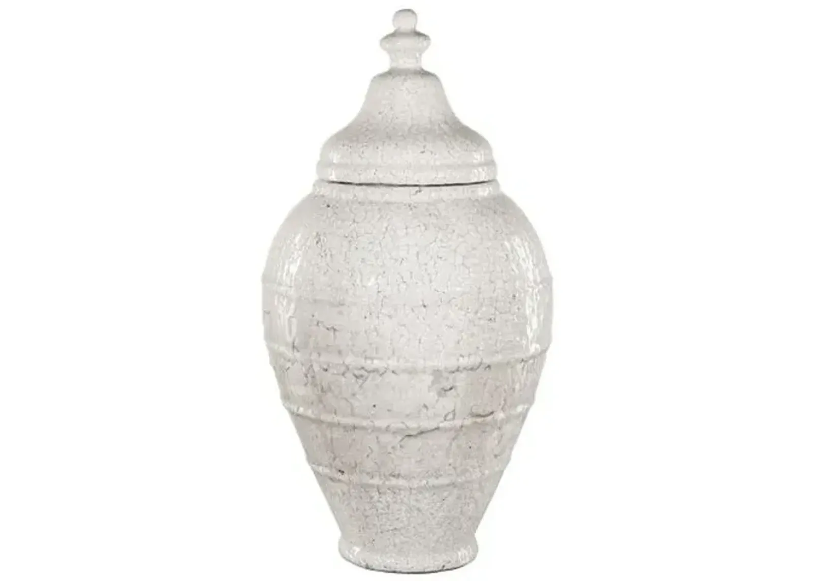 Virginal Jar - Antique White - Currey & Company