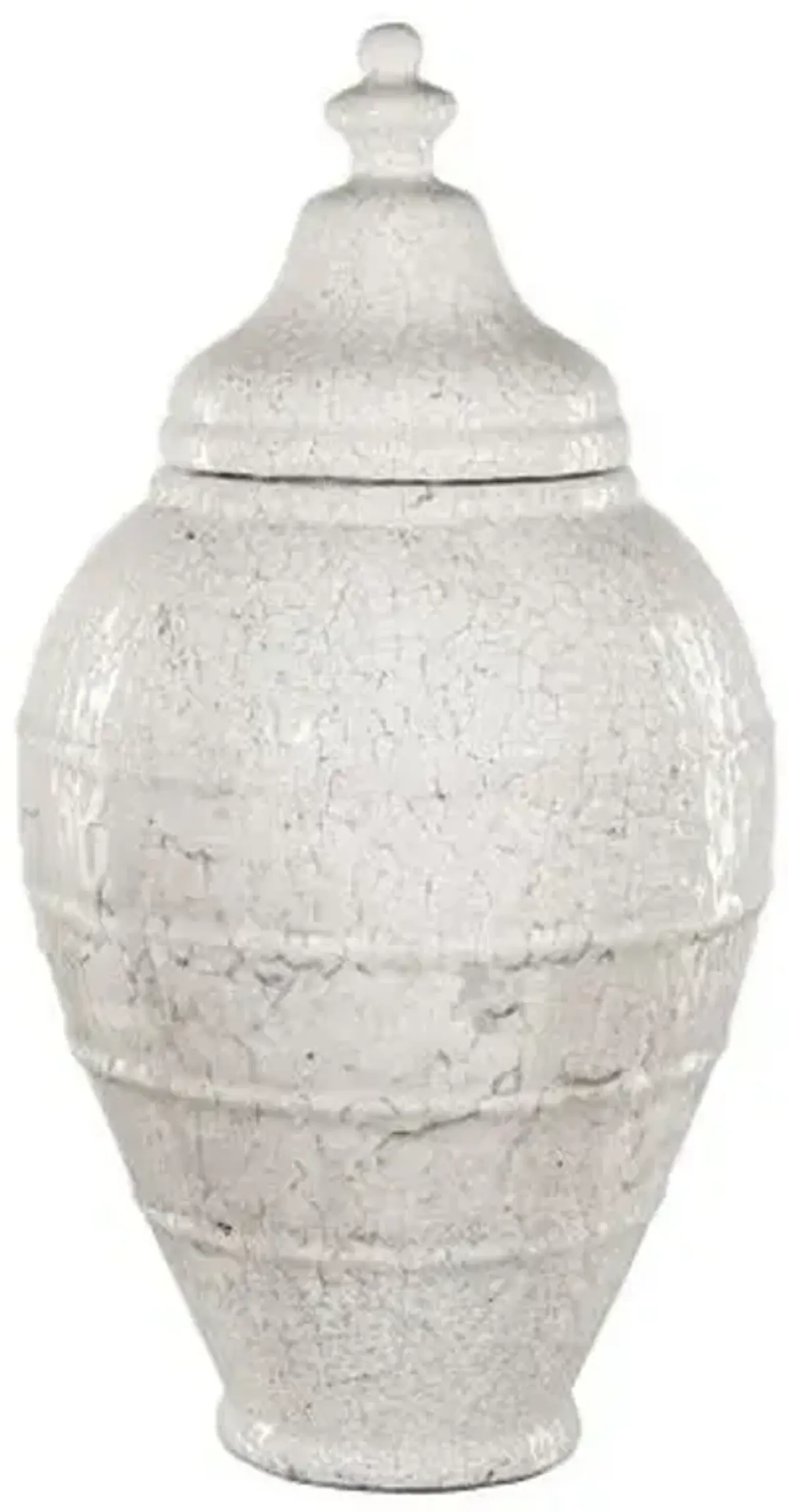 Virginal Jar - Antique White - Currey & Company