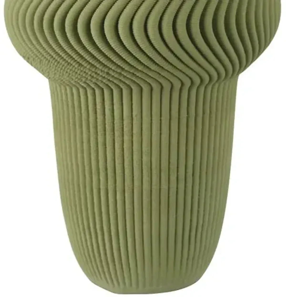 Plisse Vase - Green - Currey & Company