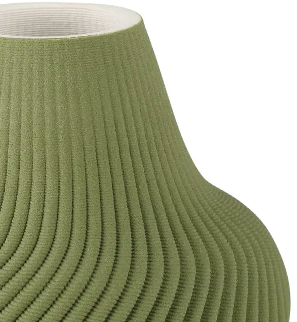 Green Plisse Vase, Green